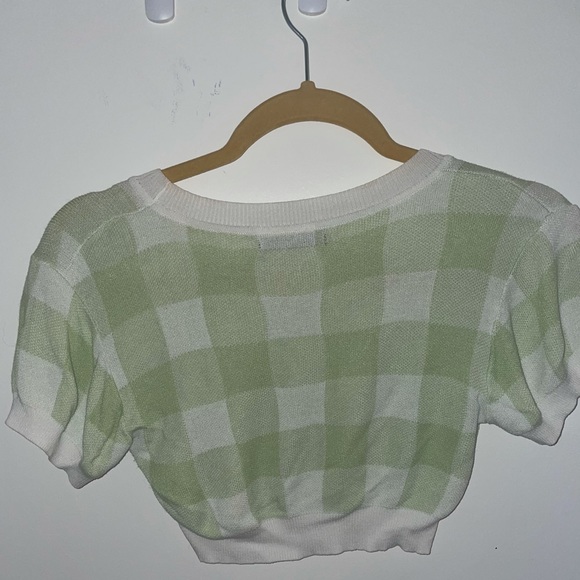 Cropped checkered top - Picture 3 of 4